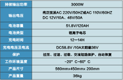 多功能应急移动电源  BG-DY3000